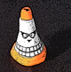 grinning traffic cone